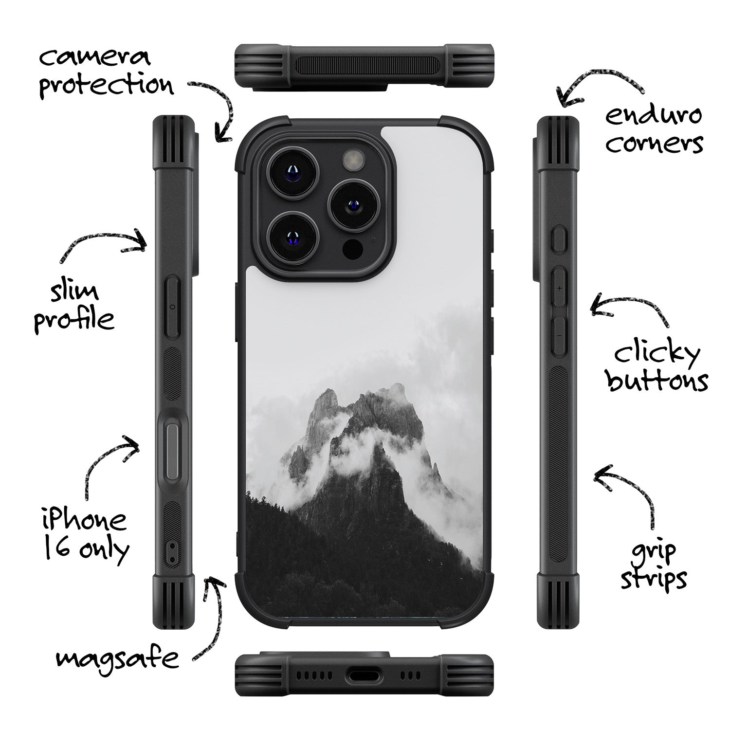 Black Diamond (Enduro iPhone Case) - fishskyn