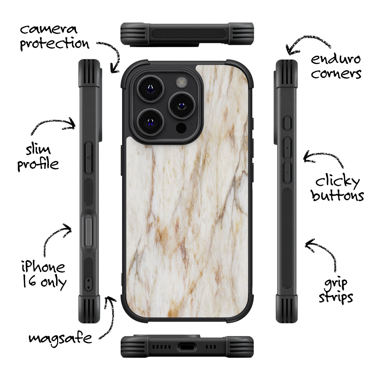 Vanilla Marble (Enduro iPhone Case)