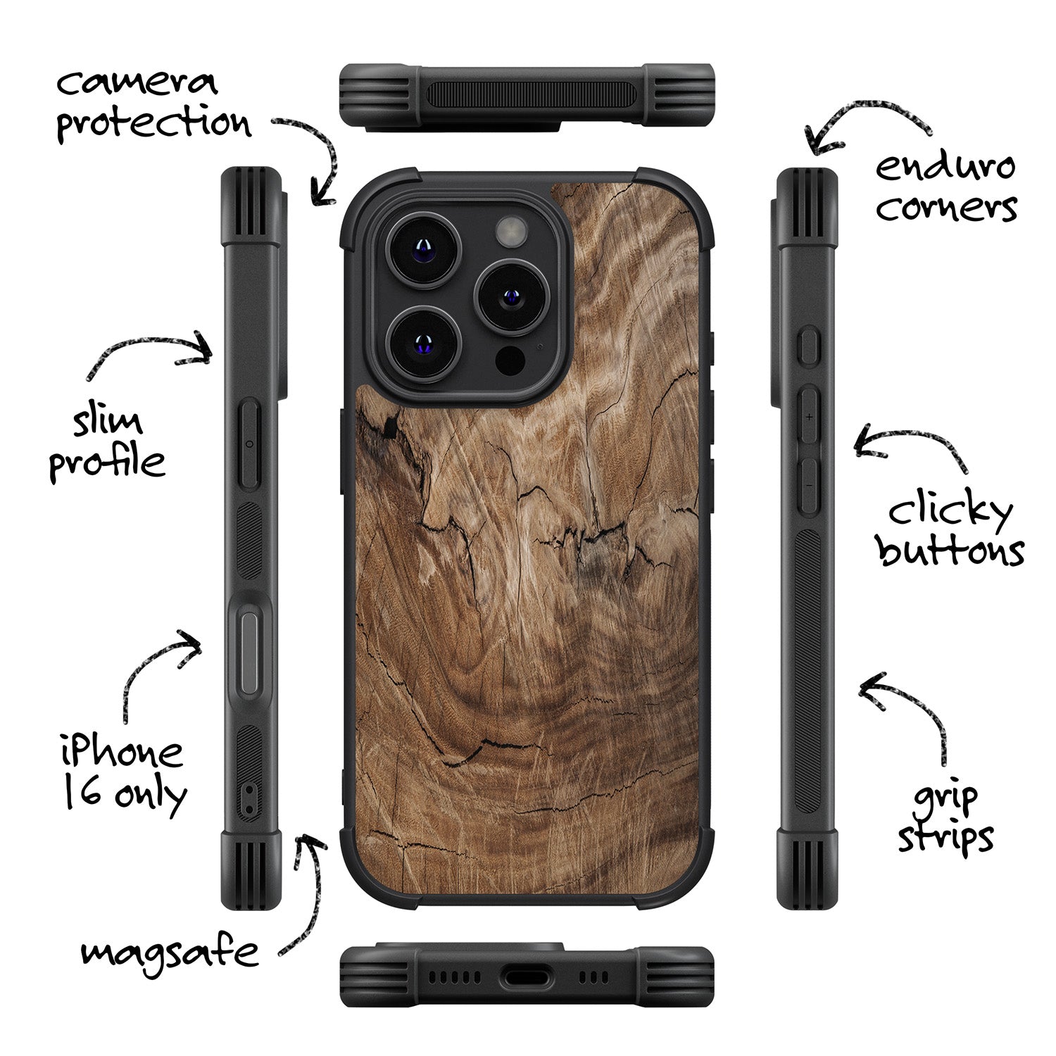 Walnut (Enduro iPhone Case) - fishskyn